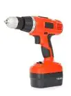 photo of an orange cordless drill