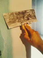 smooth mud with drywall knife