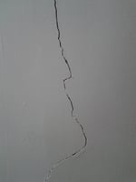 Picture of large plaster crack