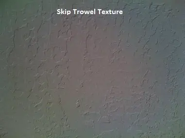 Photo of skip trowel drywall texture